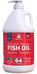 All Natural Salmon Pollock Fish Oil Supplement for Dogs 64 oz S8272