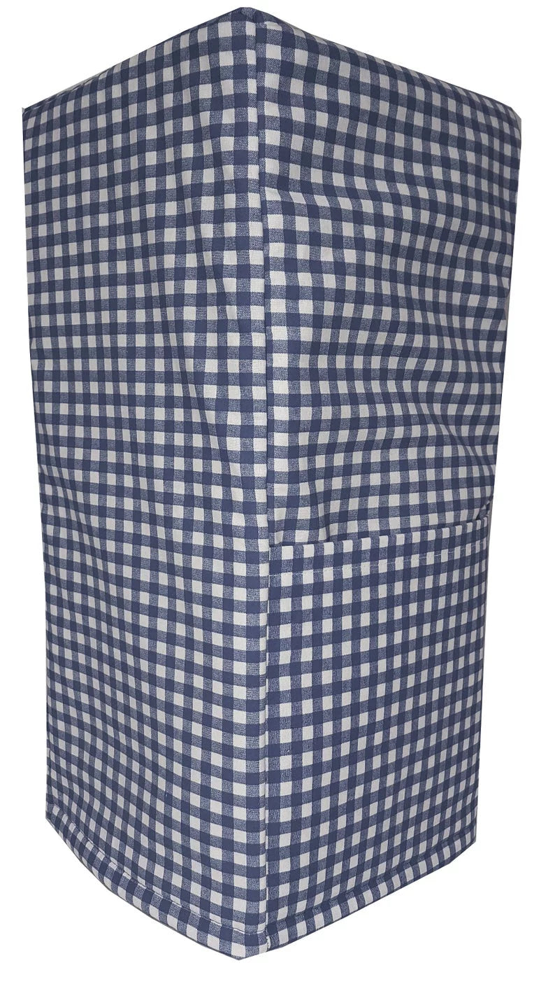 Navy Blue & White Checked Gingham Blender Cover C828084