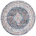 Ivory / Grey Round Rug W12509
