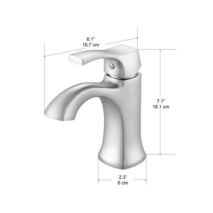 Brushed Nickel Single Lever Bathroom Faucet R172