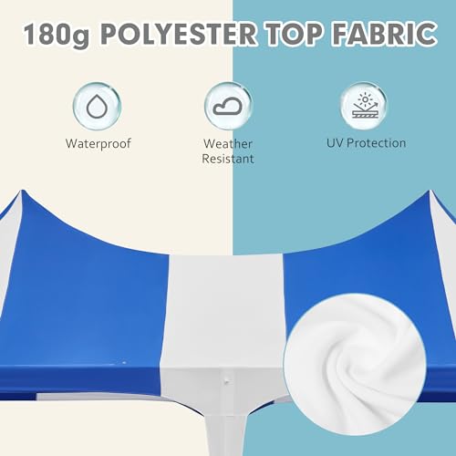 White 26x19ft Heavy Duty Canopy Tent with 8 Removable Sidewalls N4796