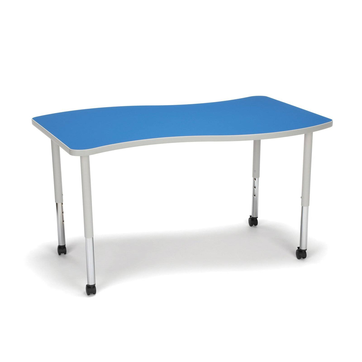 Blue Adjustable Desk with Casters K808814