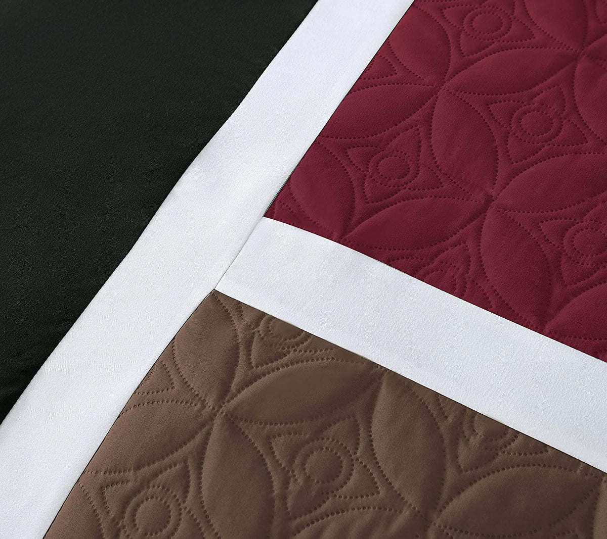 7-Piece Medallion Patchwork Comforter Set Queen E355