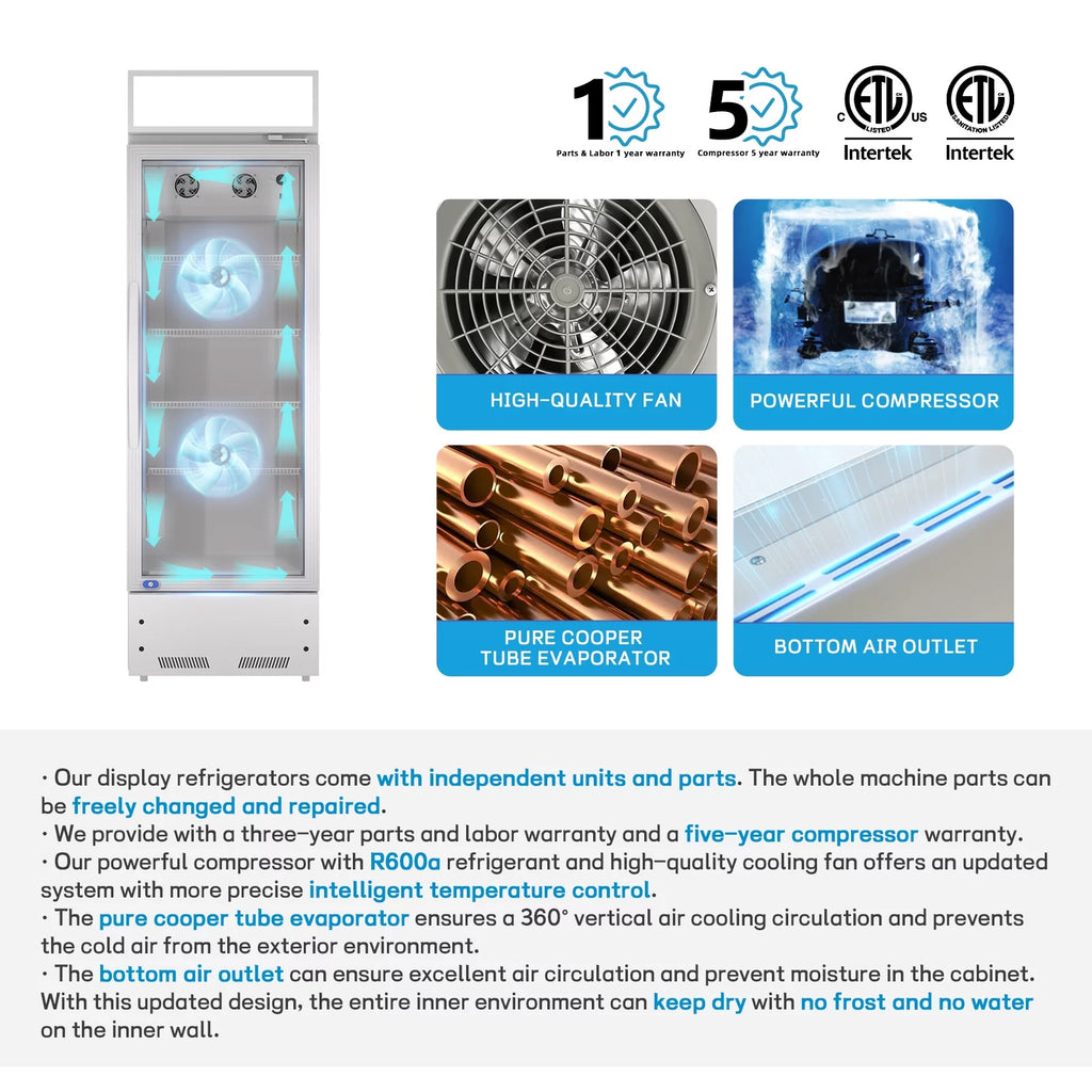 8.0 Cu.Ft Merchandising Refrigerator with Light Box U24999