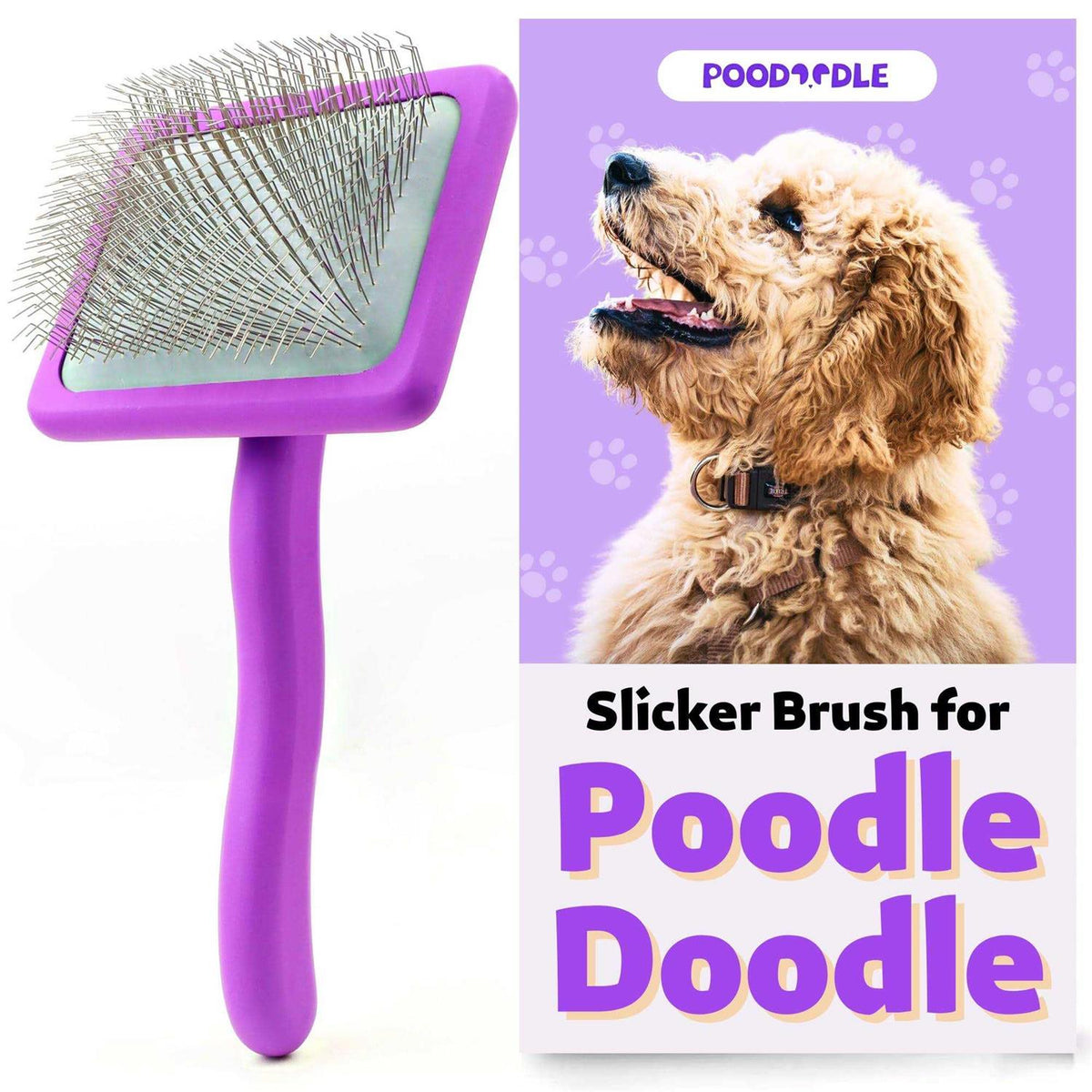 Long Pin Wood Dog Brush Y727349