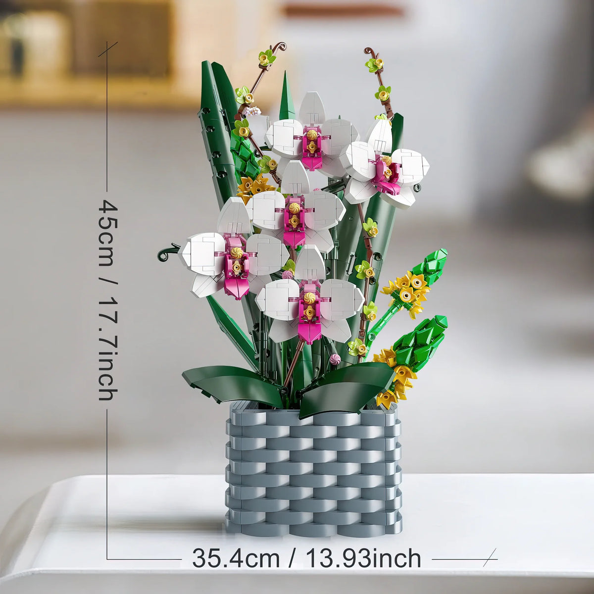 Orchid Flower Basket Building Block Set 1158PCS C930