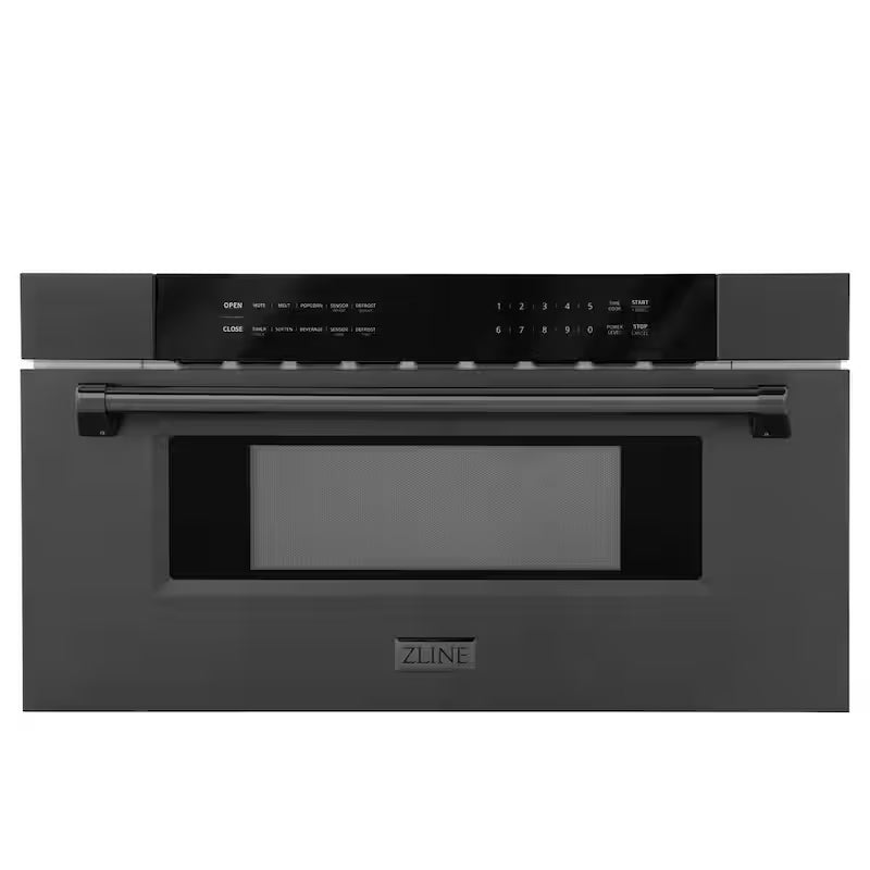 1000-Watt Built-In Microwave Drawer in Black Stainless Steel M6454