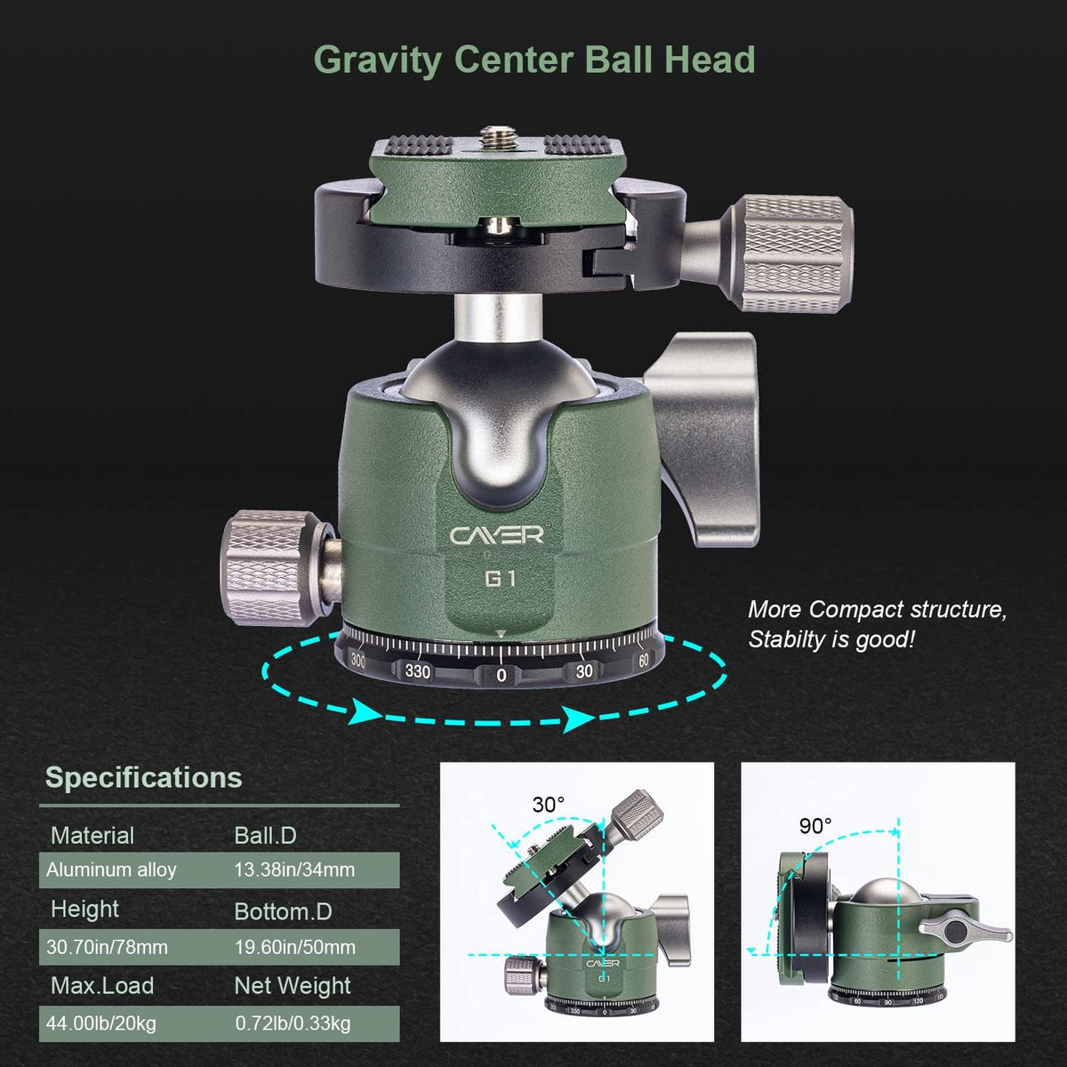 Aluminium 4-Section Camera Tripod with Ball Head N25836