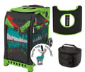 Black Frame Sport Bag with Lunchbox and Seat Cover Z860