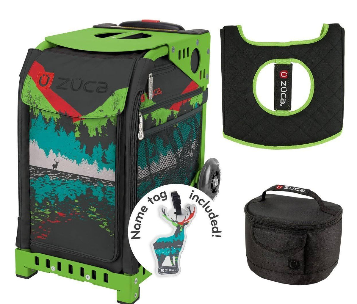 Black Frame Sport Bag with Lunchbox and Seat Cover Z860