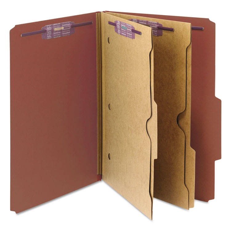 Red Legal Expanding Classification Folder with Tabs (Pack of 10) X9775