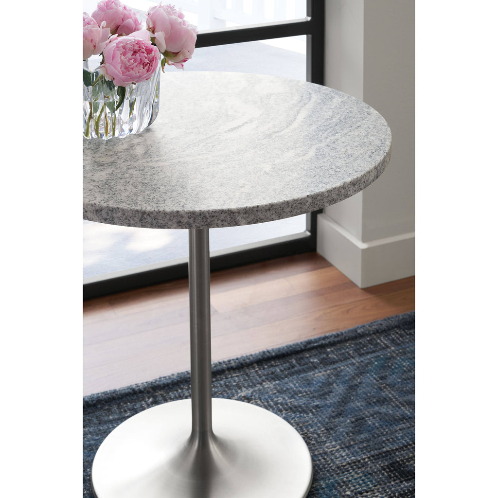 White Round End Table K45292
