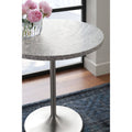 White Round End Table K45292