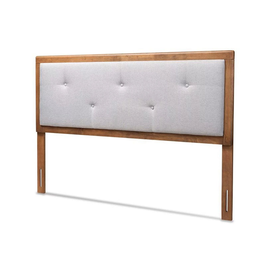 Light Gray Brown Wood Full Size Headboard Q72215