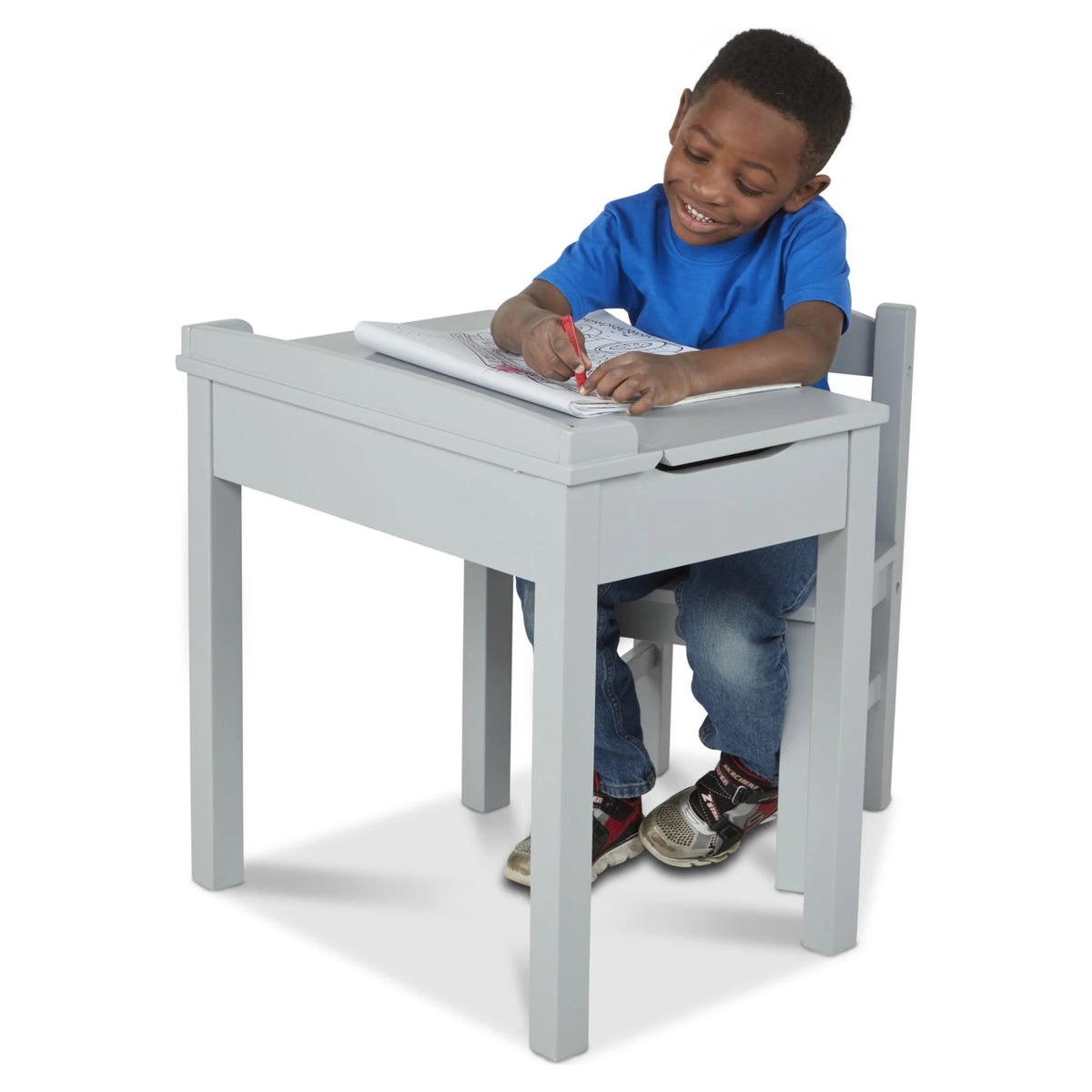 Wooden Lift-Top Desk & Chair M259