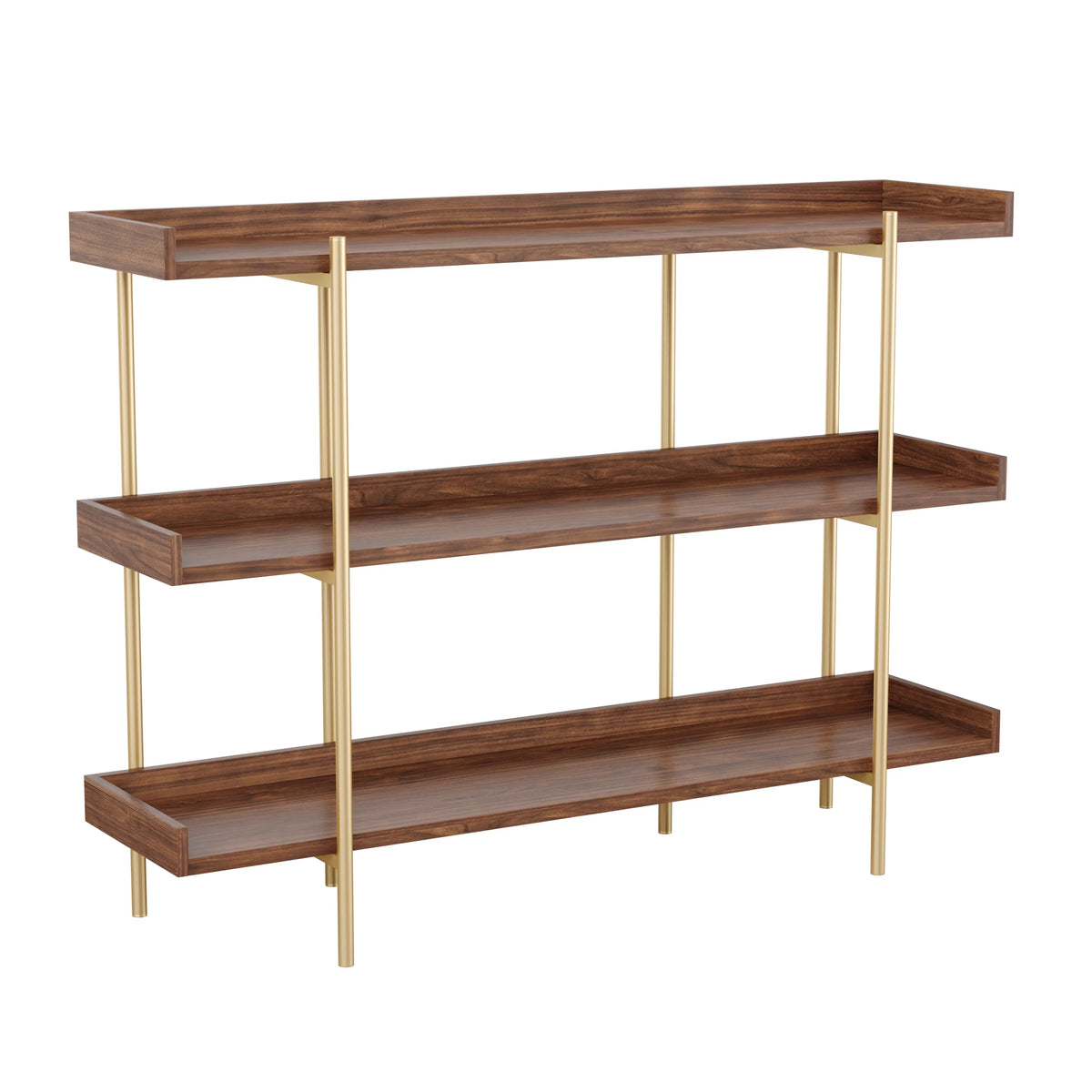 3 Shelf Storage Bookcase with Metal Frame C111