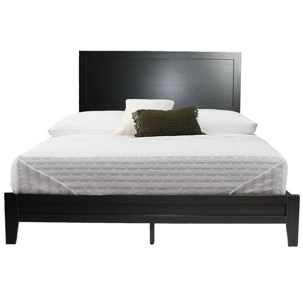 Black Wood Queen Platform Bed I621