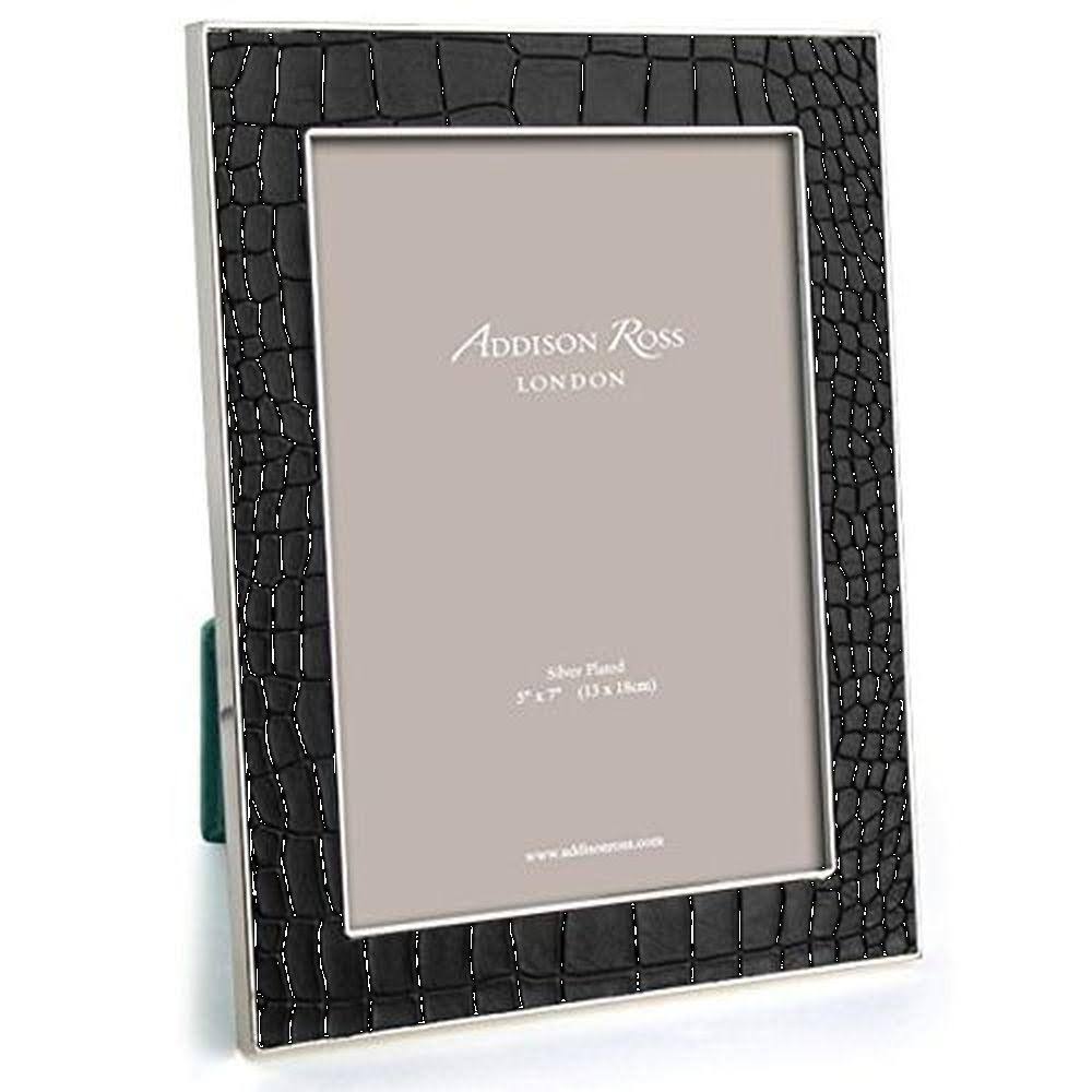 Black Faux Croc Photo Frame 5x7" I2596