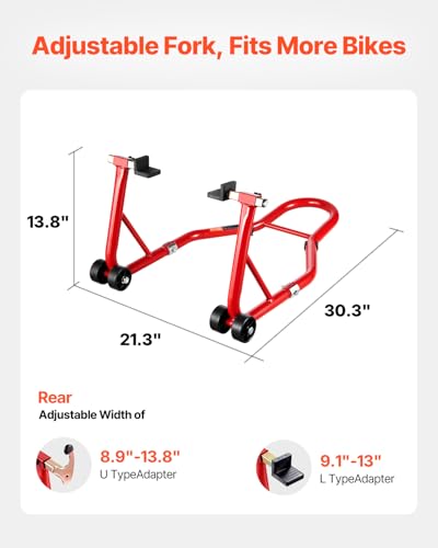 850 LBS Heavy Duty Motorcycle Rear Wheel Stand with U + L Fork E148860