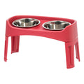 12 inch Elevated Dog Bowls with 2 Qt Stainless Steel Bowls E22936