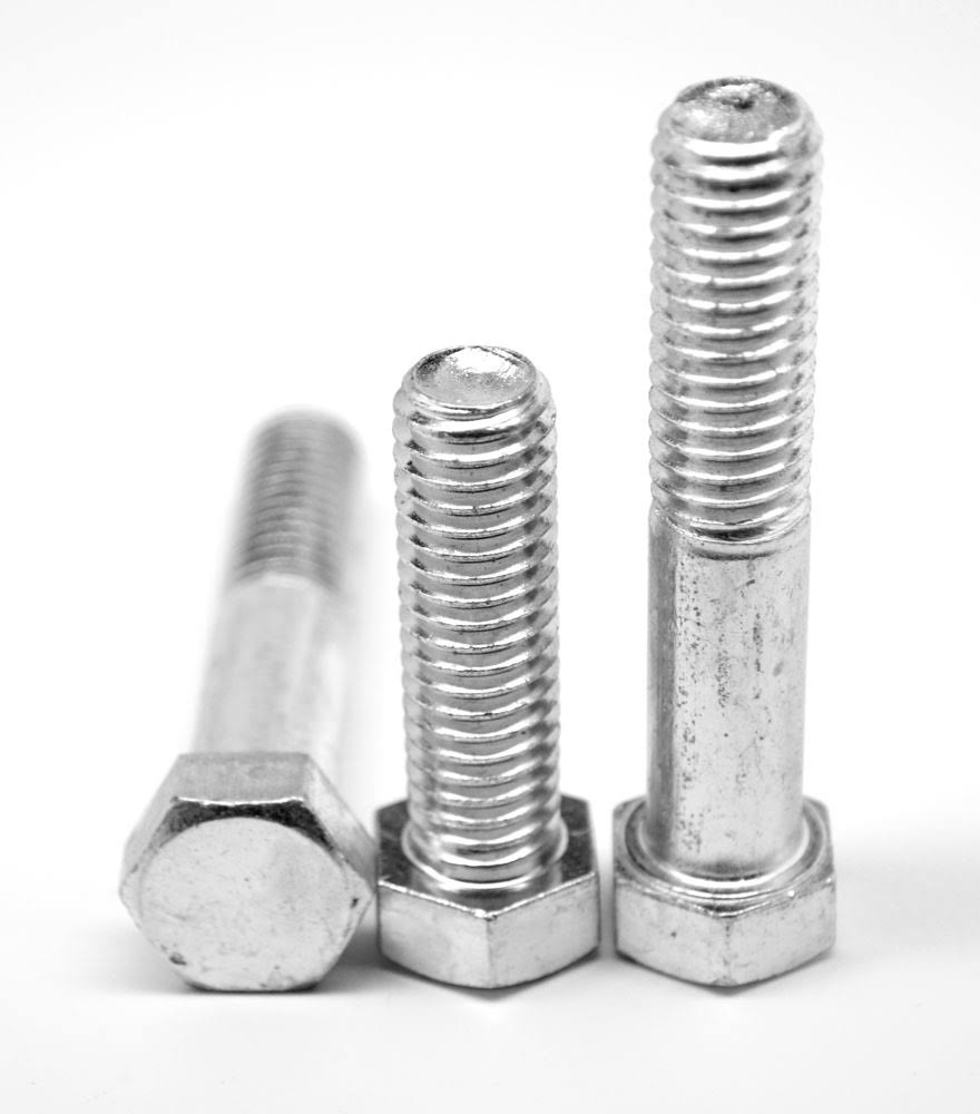 1/4x22-20 x 6x22 Coarse Thread Hex Bolt Low Carbon Steel Zinc Plated K6570