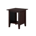 Solid Hardwood End Table Set of 2 Black Espresso O388