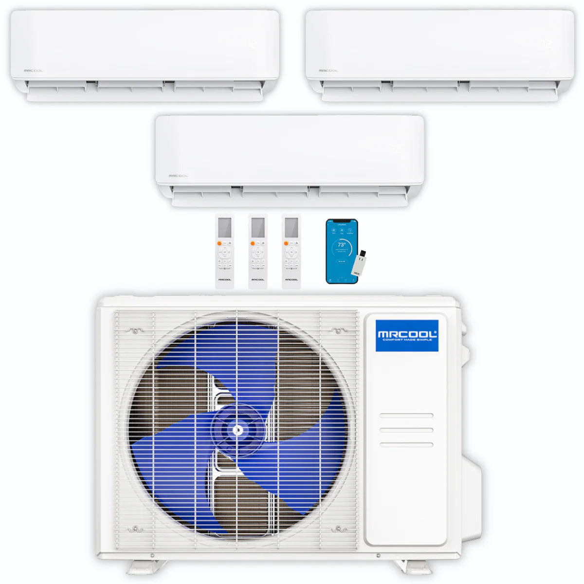 27,000 BTU 3 Zone Ductless Air Conditioner and Heat Pump F9870