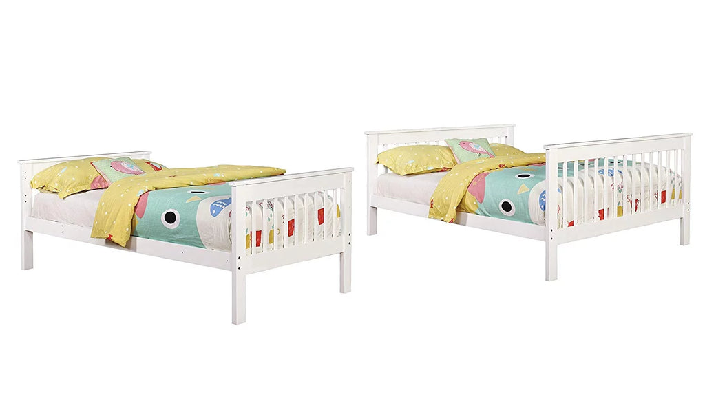 White Twin over Full Bunk Bed Z14925
