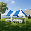 White 26x19ft Heavy Duty Canopy Tent with 8 Removable Sidewalls N4796