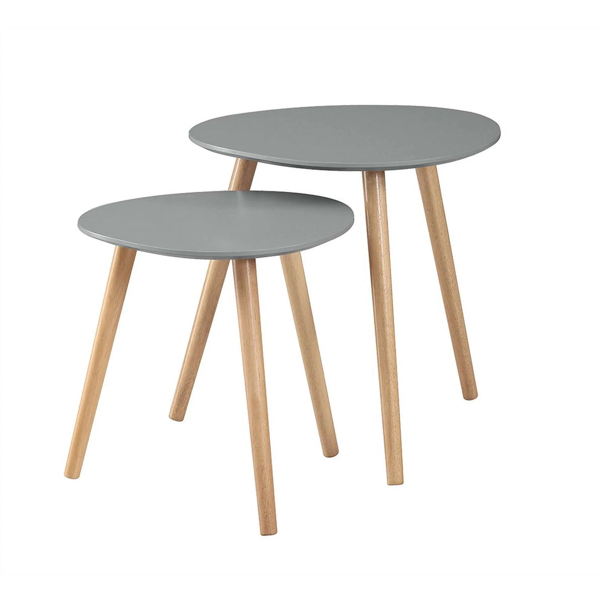 Gray Wood Finish Nesting End Tables F390