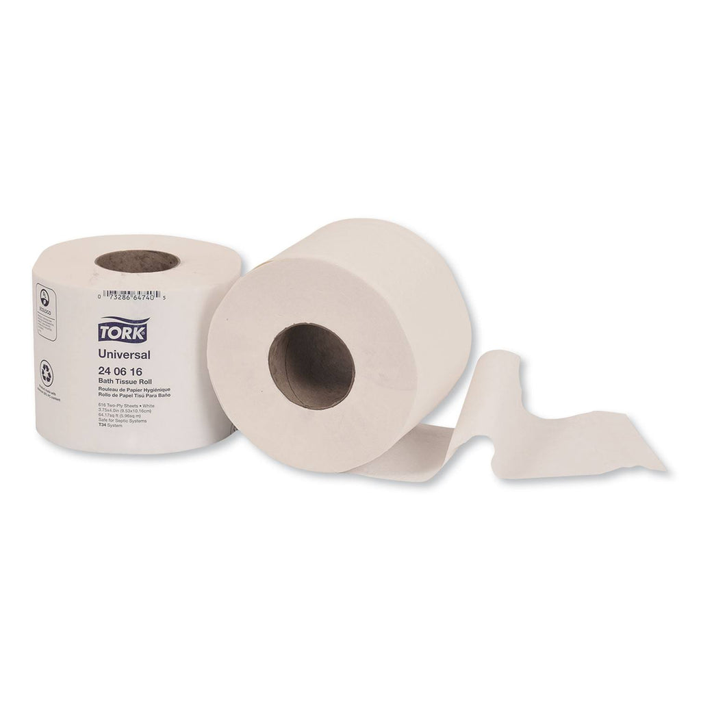 White 2-Ply Bath Tissue, 616 Sheets/Roll, 48 Rolls/Carton M40508