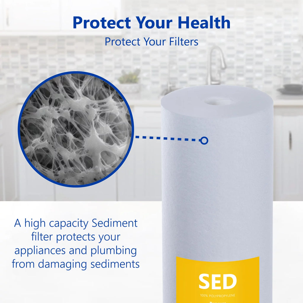 Sediment Replacement Filter 5 Micron 4.5" x 20" Water Filter E5087