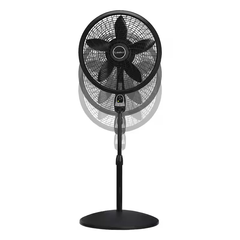 Black 3 Speed Oscillating Pedestal Fan U483