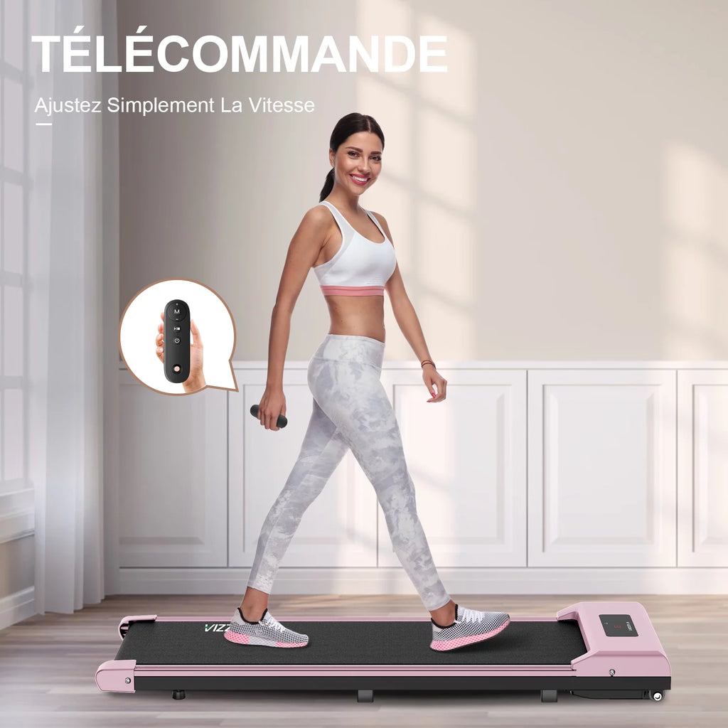 Portable Motorized Treadmill 6.25MPH 265 Lb Capacity Pink E165427