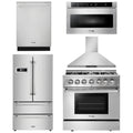 36 Propane Dual Fuel Range, Range Hood, Microwave, Refrigerator, Dishwasher X4265