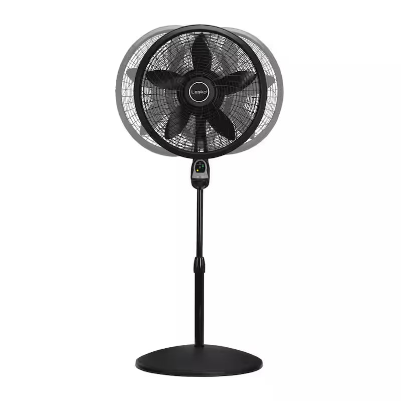 Black 3 Speed Oscillating Pedestal Fan U483