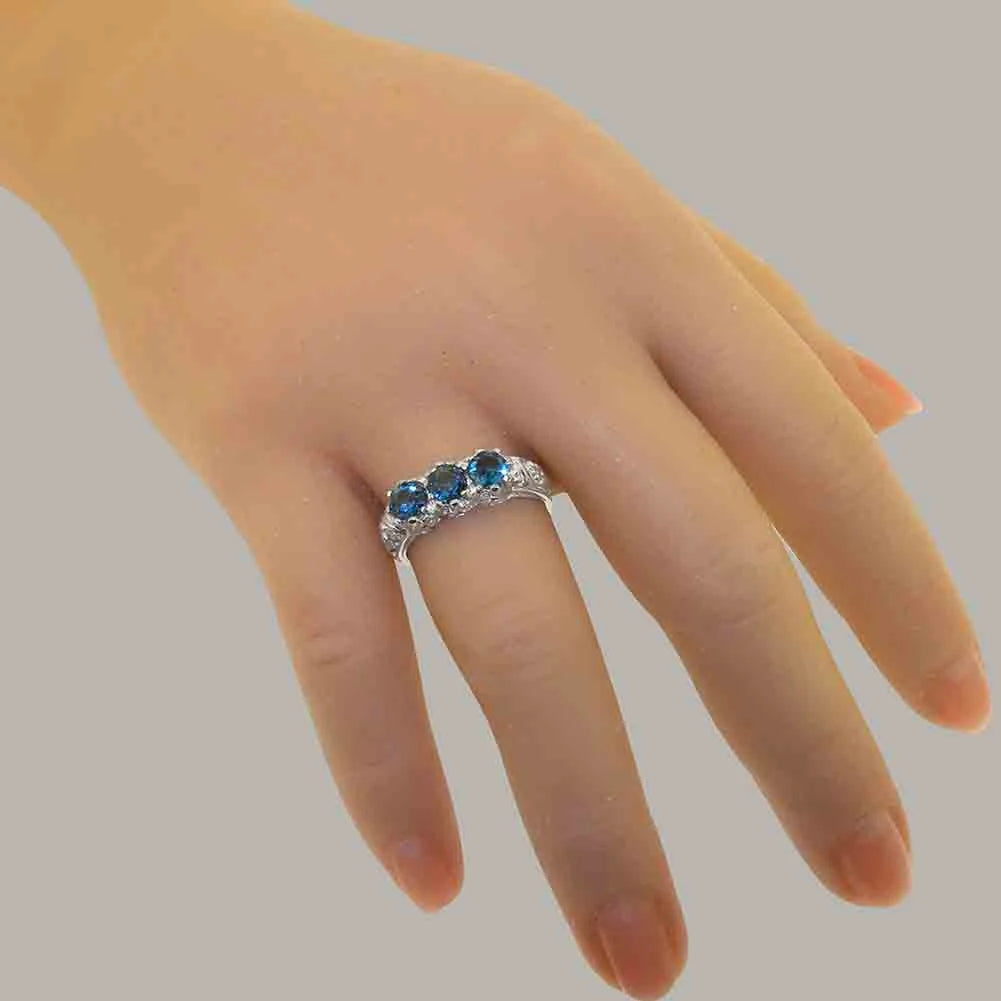 925 Sterling Silver London Blue Topaz Ring L779987