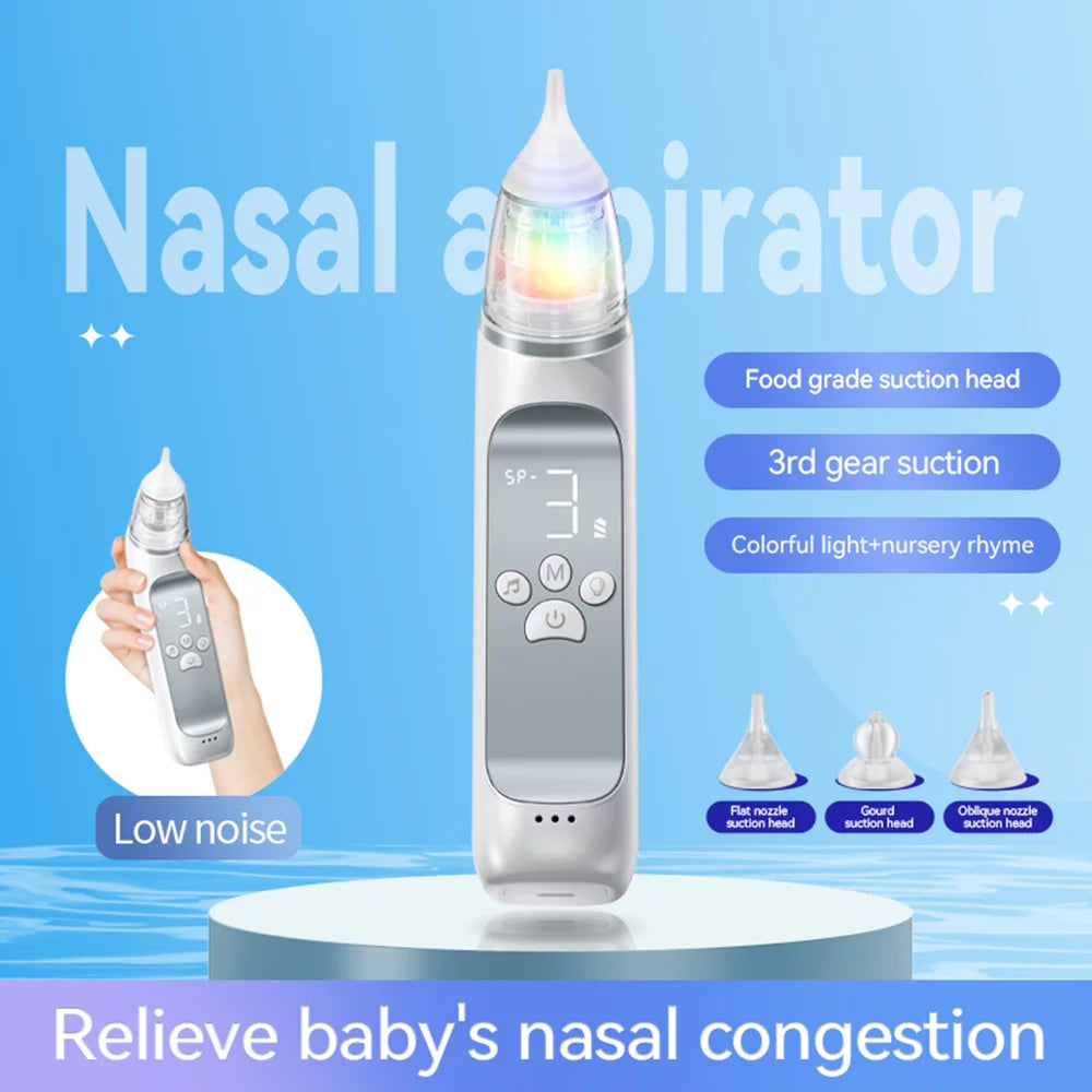 Portable Electric Baby Nasal Aspirator with Storage Case 3pcs L788625