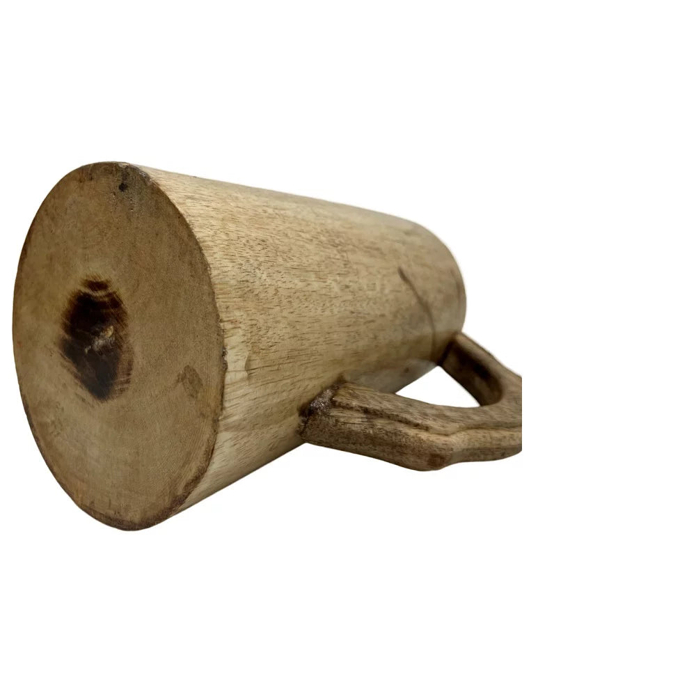 Vintage Engraved Wooden Beer Mug S754