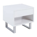 1-drawer End Table High Glossy White O4448