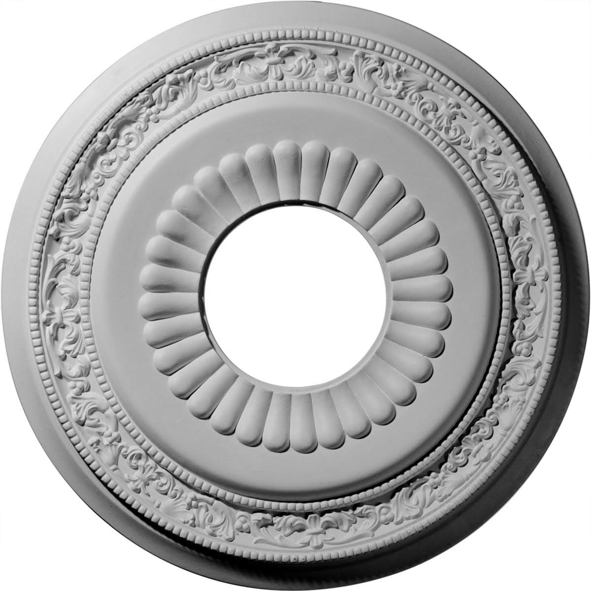 20 5/8 inchod x 6 1/4 inchid x 1 3/8 inchp Hand-Painted Ceiling Medallion K240