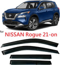 Tinted Side Window Vent Visor Rain Guards Compatible with Nissan Rogue 2021 2022, Pack of 2 S33103