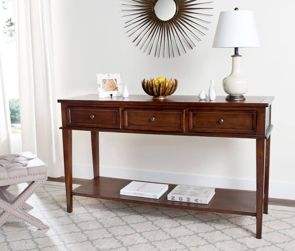 Ash Grey Console with Storage Drawers C943