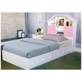 White Full Size Bookcase Headboard I19659