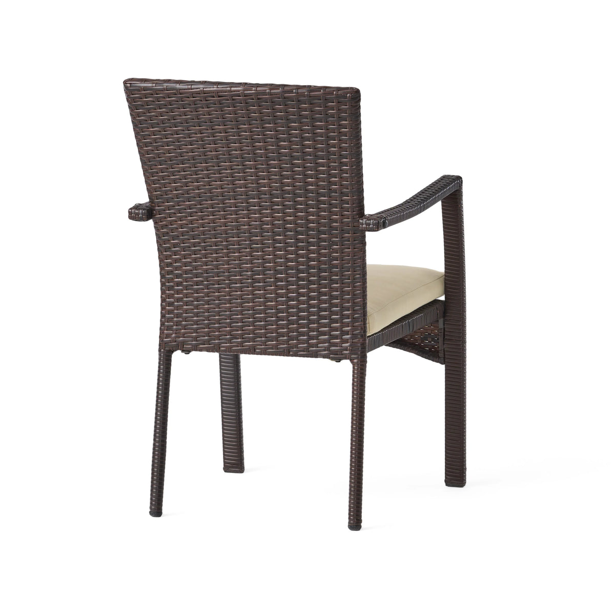 Multibrown Wicker Outdoor Dining Chair Set of 2 N2622