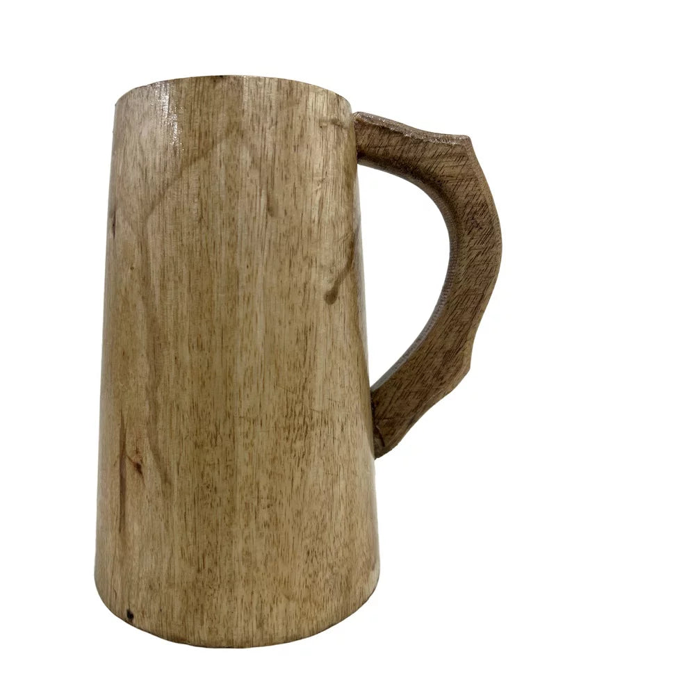 Vintage Engraved Wooden Beer Mug S754