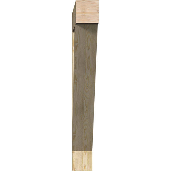 6x22W x 48x22D x 48x22H Traditional Block Rough Sawn Bracket, Douglas Fir W707441